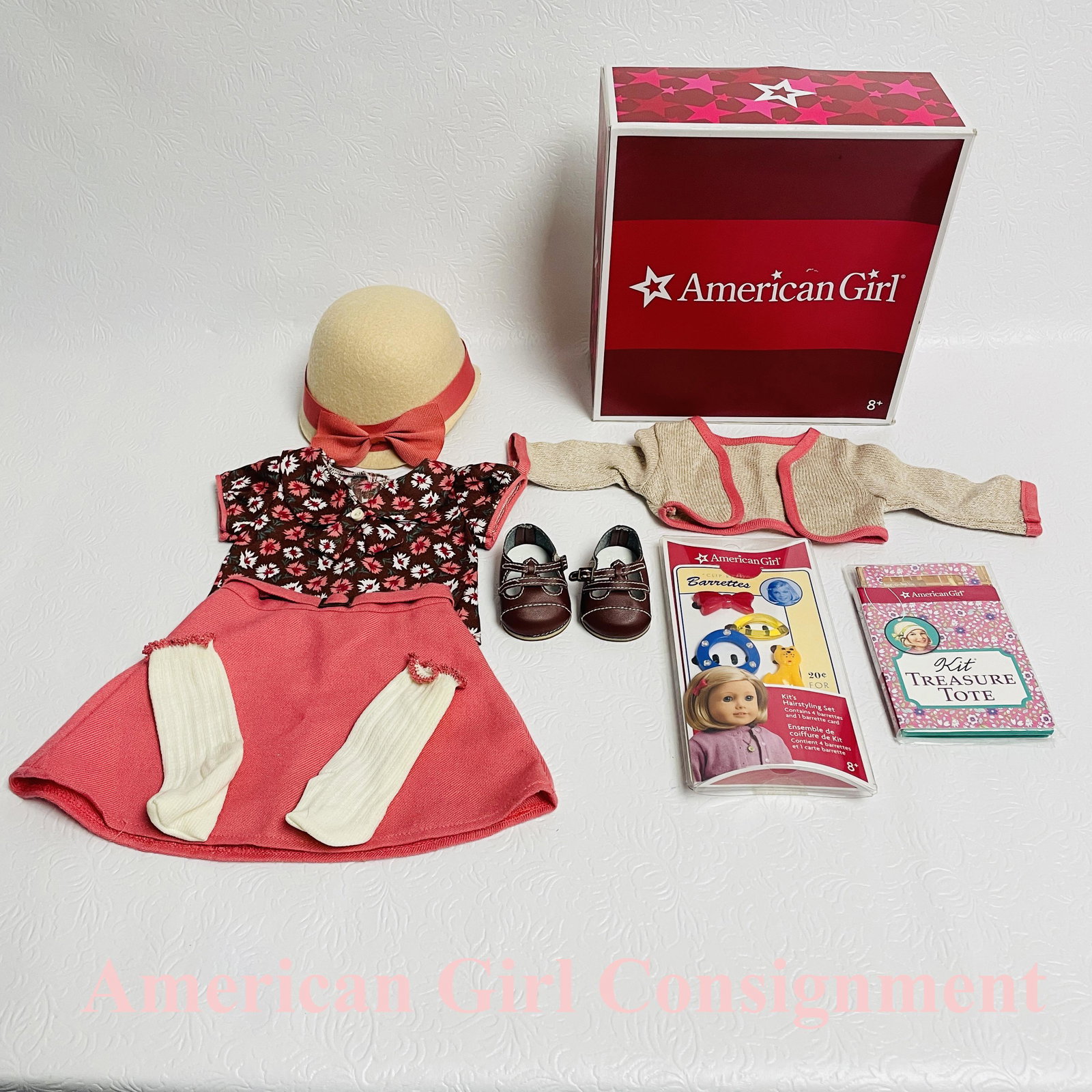 American Girl Doll Kit School Skirt Set with Box: American Girl Doll Kit School Skirt Set with Box ------------------ please review all pictures carefully because they are part of the description and show condition issues if any ------------------ pl