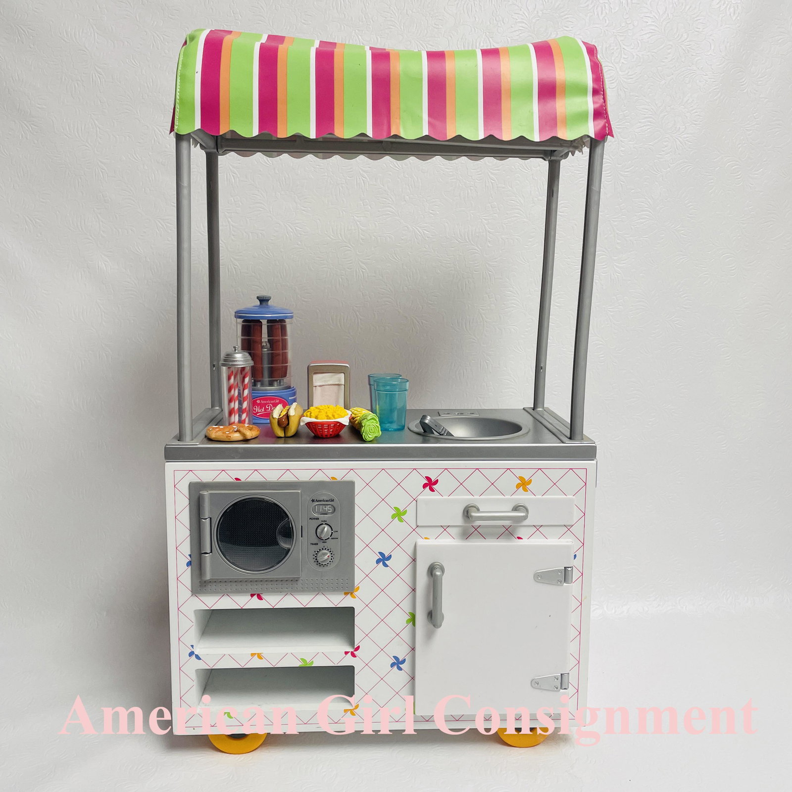 American Girl Doll Campus Snack Cart: American Girl Doll Campus Snack Cart ------------------ please review all pictures carefully because they are part of the description and show condition issues if any ------------------ please conside