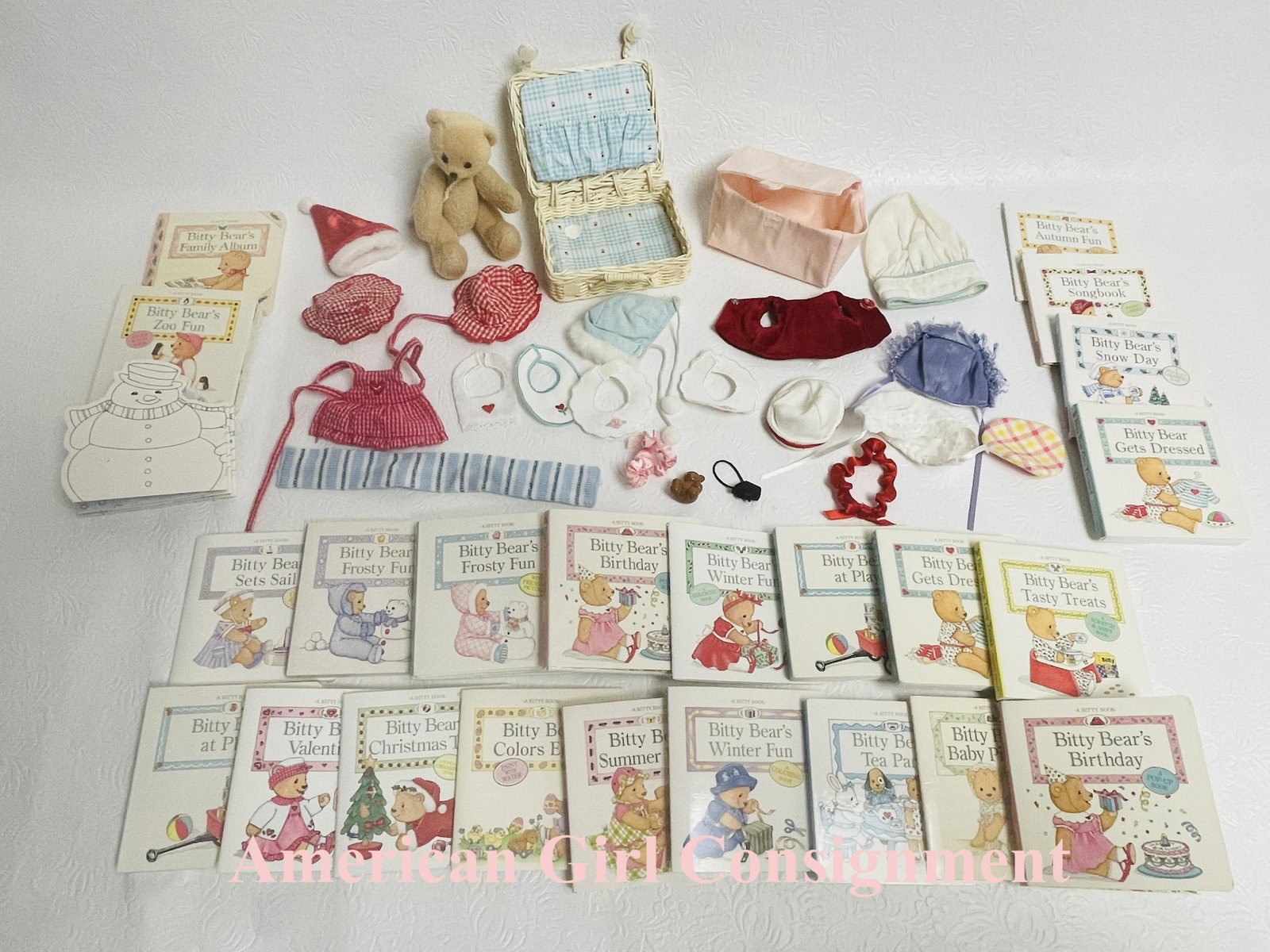 Large Collection of Bitty Baby Books and Bitty Bear Collection: Large Collection of Bitty Baby Books and Bitty Bear Collection ------------------ please review all pictures carefully because they are part of the description and show condition issues if any -------