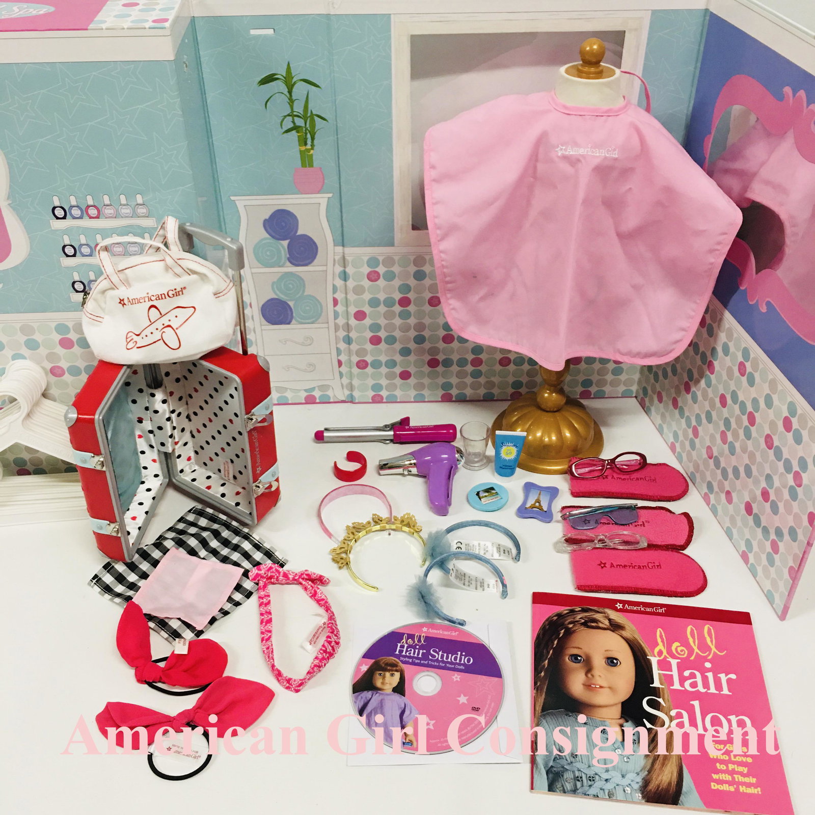 American Girl Doll Deluxe Salon and Spa Diorama Play Center (1 of 12)