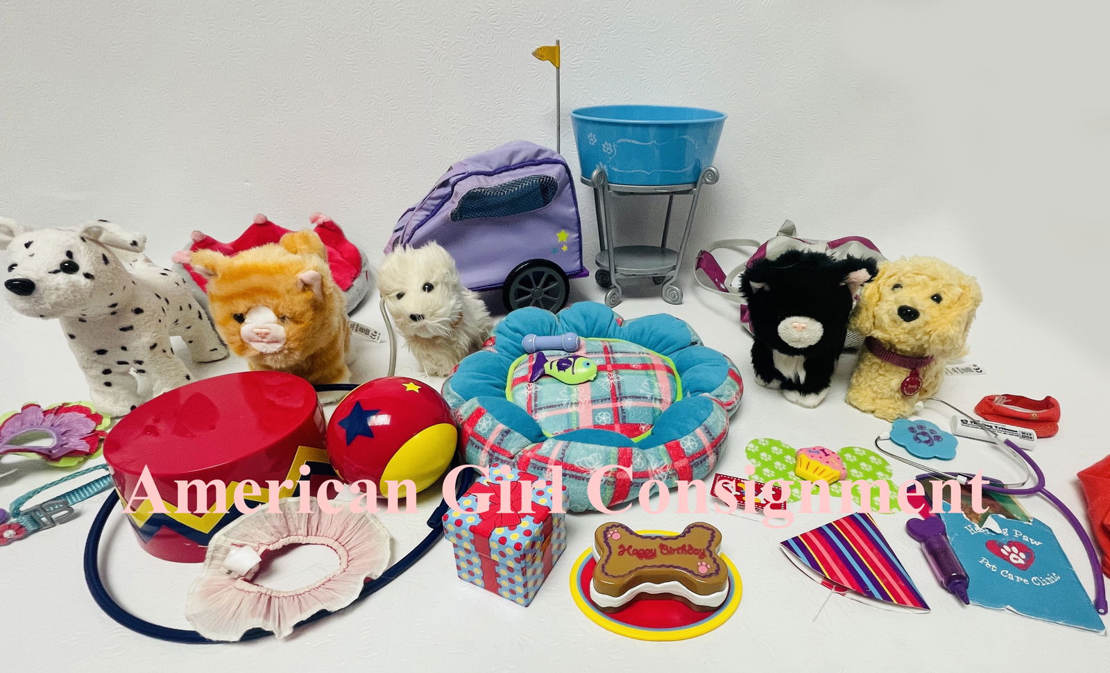 American Girl Doll Large Collection of Pets with pet beds (1 of 6)