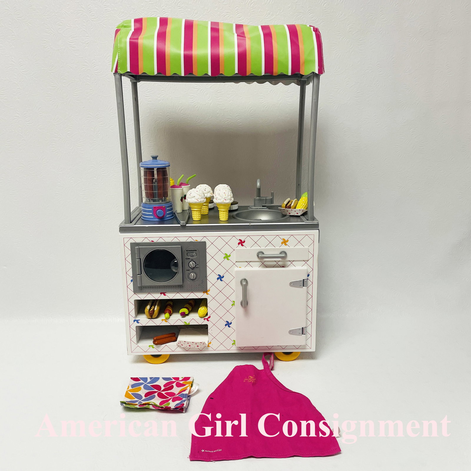 American Girl Doll Campus Snack Cart: American Girl Doll Campus Snack Cart ------------------ please review all pictures carefully because they are part of the description and show condition issues if any ------------------ please conside