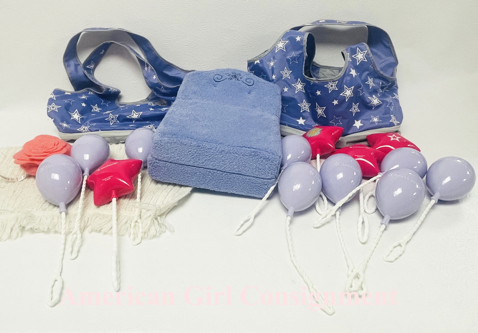 American Girl Doll Truly Me Bags, Balloons and Fold Up Chair (1 of 5)