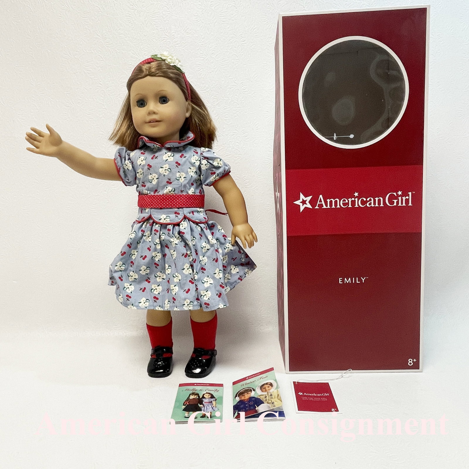 American Girl Doll Emily Bennett with Booklet and Box: American Girl Doll Emily Bennett with Booklet and Box ------------------ please review all pictures carefully because they are part of the description and show condition issues if any ----------------