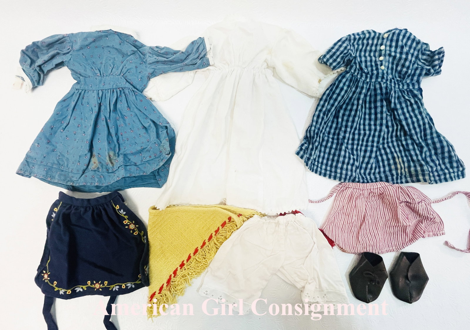 American Girl Doll Kirsten Larson Historical Clothes Grouping: American Girl Doll Kirsten Larson Historical Clothes Grouping ------------------ please review all pictures carefully because they are part of the description and show condition issues if any --------