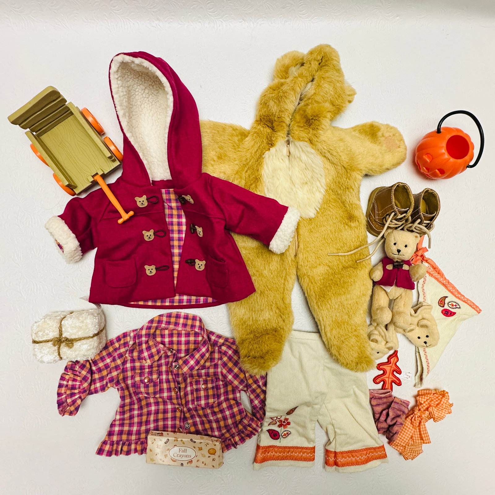American Girl Bitty Baby Doll Harvest Clothes and Costume: American Girl Bitty Baby Doll Harvest Clothes and Costume ------------------ please review all pictures carefully because they are part of the description and show condition issues if any ------------