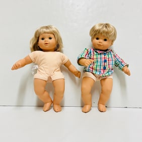 American Girl Doll Blonde Boy Girl Bitty Twins
