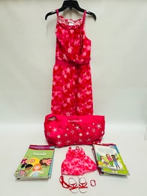 American Girl Doll dress with Girl-Size Dress and Books