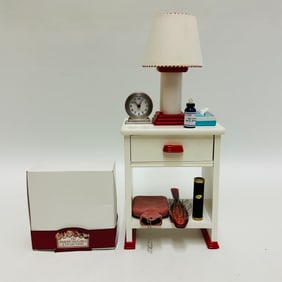 American Girl Doll Molly Nightstand with Accessories