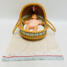 American Girl Bitty Baby Doll with Lullaby Basket