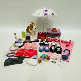 American Girl Doll Truly Me Shoes, Accessories and Pet Grouping