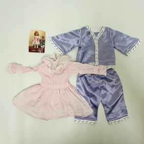 American Girl Doll Nellie Spring Party Dress and Pajamas