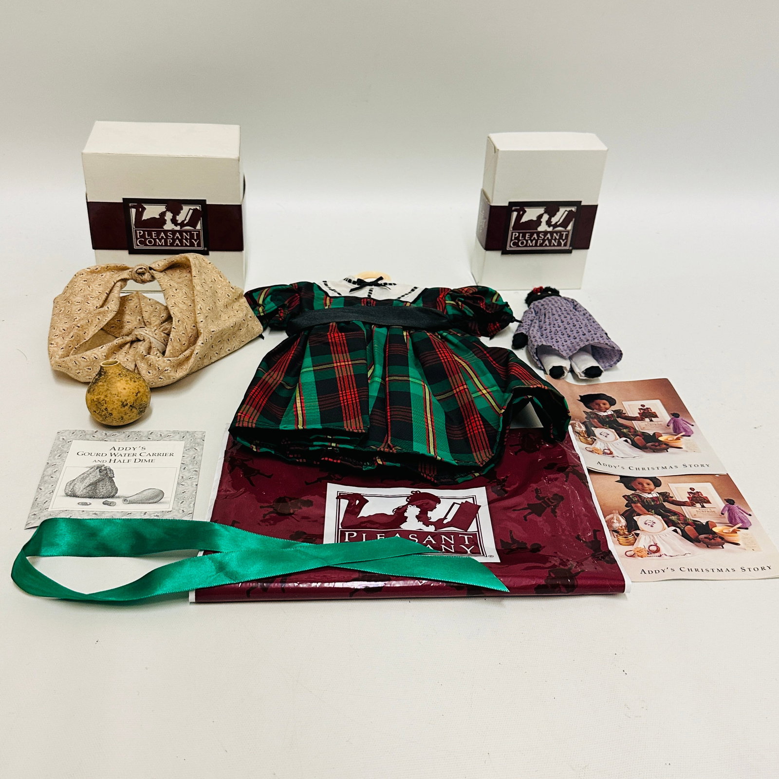 American Girl Doll Addy Collection, Holiday dress, Ida Bean doll: American Girl Doll Addy Collection, Holiday dress, Ida Bean doll ------------------ please review all pictures carefully because they are part of the description and show condition issues if any -----