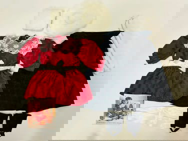 American Girl Doll Samantha Holiday Dress and Plaid Cape