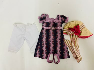 American Girl Doll Caroline Holiday Gown and Bonnet