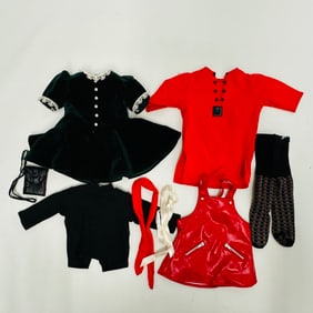 American Girl Doll Molly Evergreen Dress and Girl Of Today Clothes