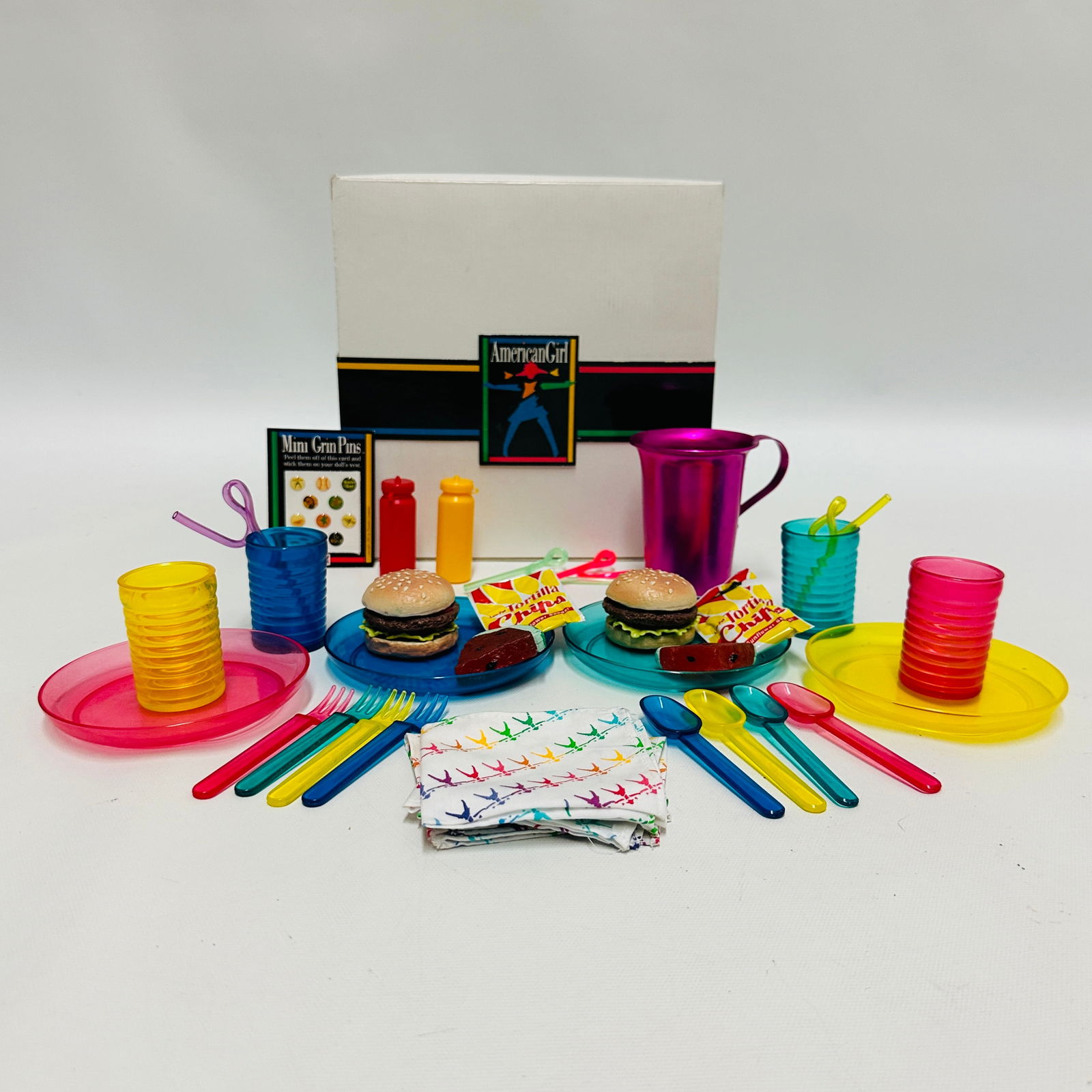 American Girl Doll of Today Birthday Cookout with Box: American Girl Doll of Today Birthday Cookout with Box ------------------ please review all pictures carefully because they are part of the description and show condition issues if any ----------------