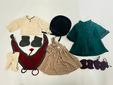 American Girl Doll Addy Pinafore, Winter Coat and Clothes Collection