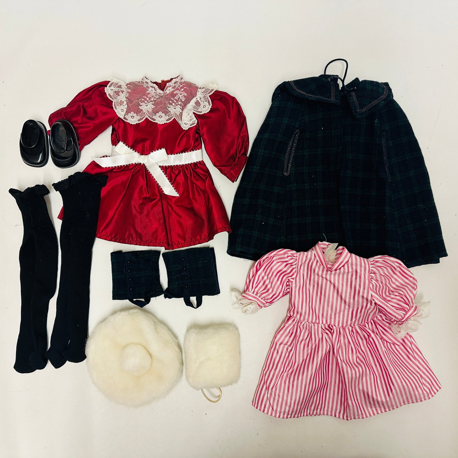 American Girl Doll Samantha Holiday Dress and Plaid Cape (1 of 6)