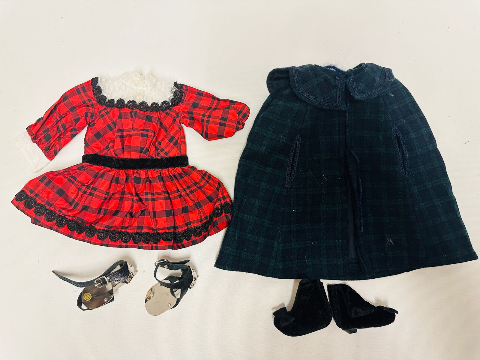 American Girl Doll Samantha Holiday Dress and Plaid Cape (1 of 7)