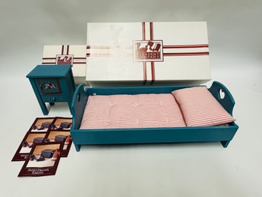 American Girl Doll Kirsten Washstand and Bed, with Boxes