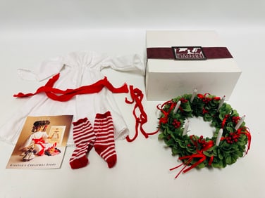 American Girl Doll Kirsten Saint Lucia Gown and Wreath with box