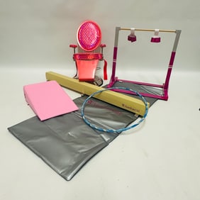 American Girl Doll Gymnastics Grouping and Salon Chair