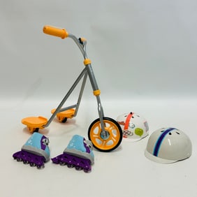 American Girl Doll Z Yang Scooter and Truly Me In-line Skates