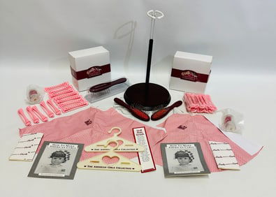 American Girl Doll Stand and Salon Accessories with Boxes