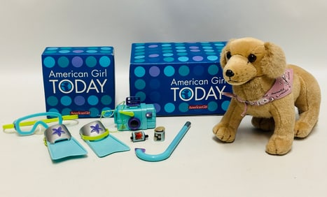 American Girl Doll Kailey Pet Dog and Water Accessories