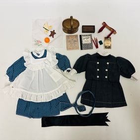 American Girl Doll Samantha Play Dress, Pinafore and Buster Brown School Dress