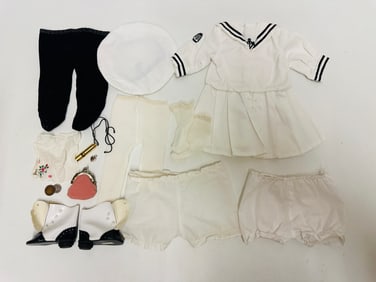 American Girl Doll Samantha Middy Dress and Accessories