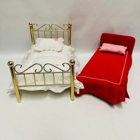 Group of Two American Girl Doll Beds:  Samantha and Molly