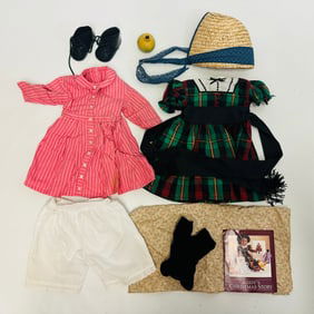 American Girl Doll Addy Christmas Dress and Meet Dress