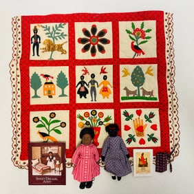 American Girl mini Addy Doll, Family Album Quilt and Ida Bean Rag Doll