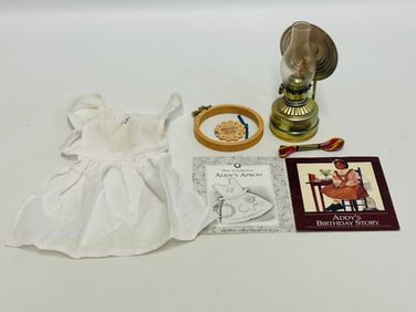 American Girl Doll Addy Needlework Kit and Lamp