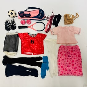American Girl Doll of Today Outfits and Sports Items