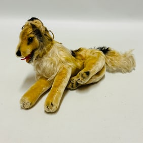 vintage Steiff reclining mohair Dog