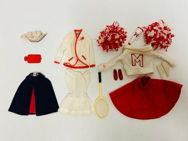 Vintage Barbie Doll Clothes - Cheerleader, Nurse and Tennis