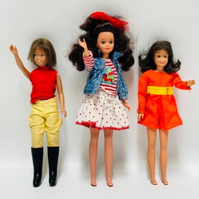 Group of Three Barbie friends Dolls - Skipper, Courtney and Scooter