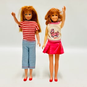 Group of Two Barbie friends Dolls - Skipper and Scooter