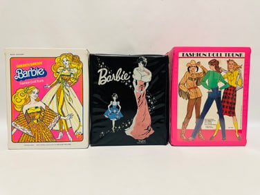 Two Barbie Doll Cases and a Fashion Doll Trunk