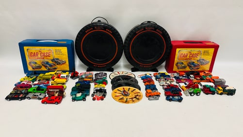 Large Collection Vintage HOT WHEELS and other Toy Cars and Cases
