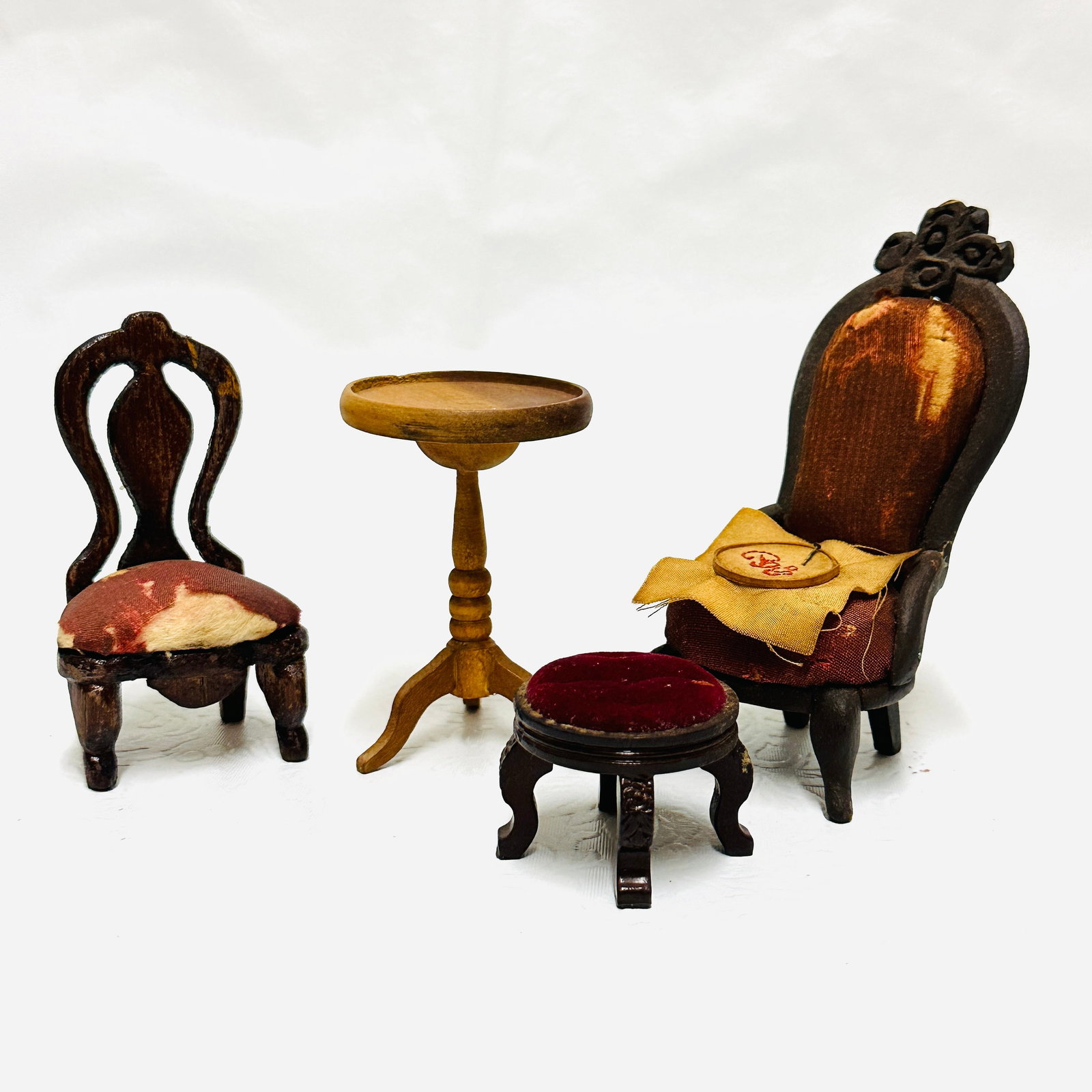 Victorian Side Chairs, Stand and Footstool (1 of 4)