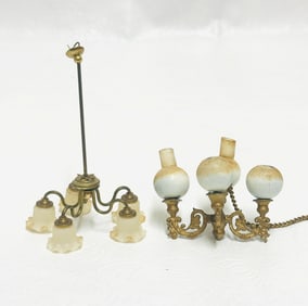 Dollhouse Miniatures Hanging Light Fixture and Chandelier