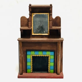 Handmade Fireplace with Tile Surround