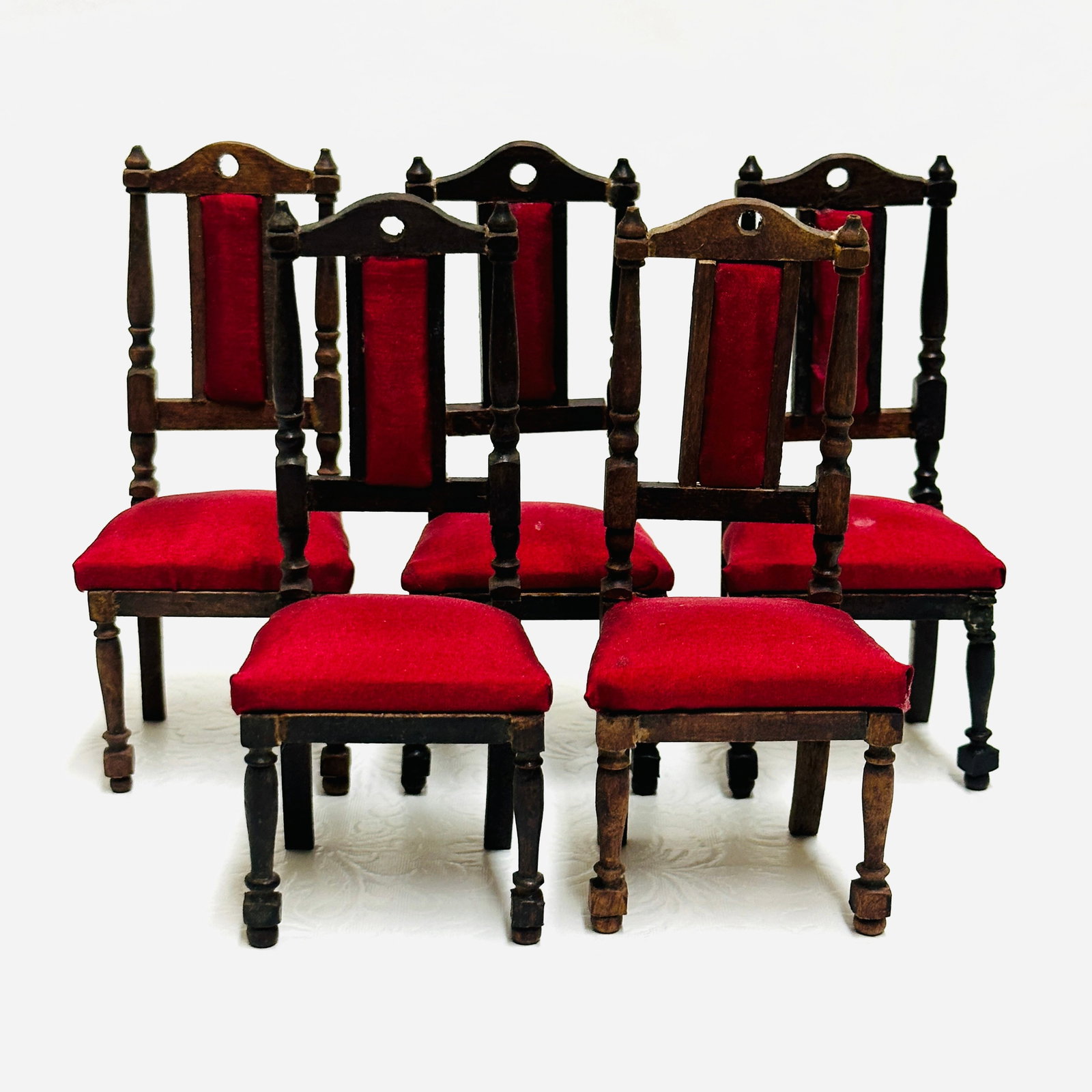 Set of Five Gothic Dining Room Chairs (1 of 6)
