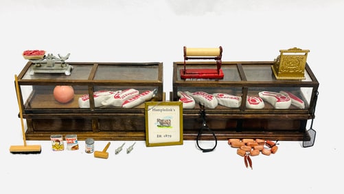 Impressive Butcher Shop Counter Displays with Food Inventory