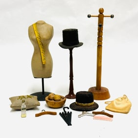 Grouping of Dollhouse Haberdashery Miniatures