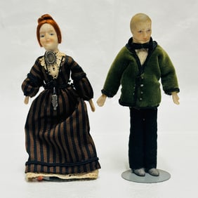 Two Dollhouse Dolls, one named Aunt Lavinia
